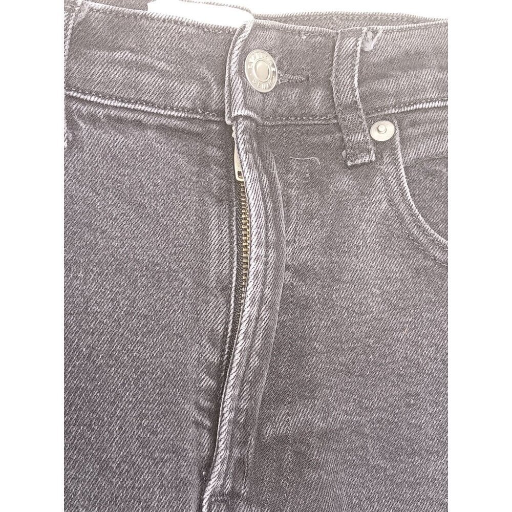 Everlane The Way High Jean Organic Cotton Sz 25 Cropped Black Denim Straight Leg - Picture 6 of 10